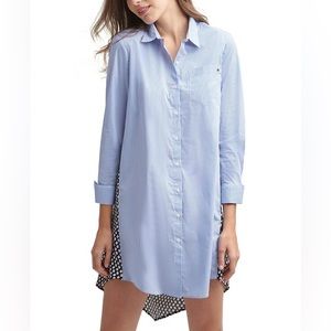 Tommy Hilfiger Blue Striped Long Sleeve Dress